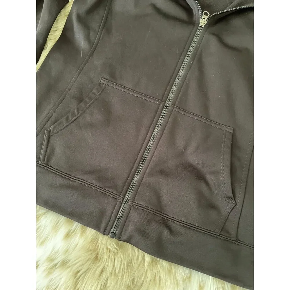 The North Face Girls YXL (14/16) Full-Zip Hoodie Sweatshirt – Black, Pink Logo